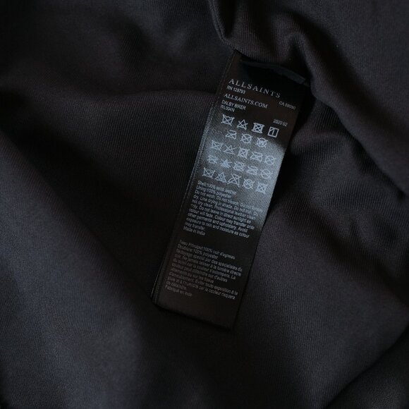 ALL SAINTS Dalby Slim Fit Leather Biker Jacket - Picture 10 of 11